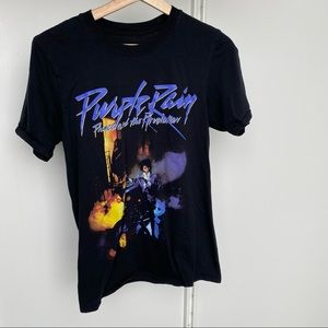 Men’s Black Tshirt. Purple Rain Tshirt